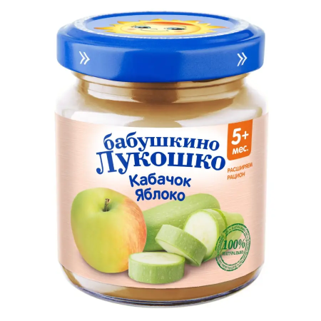 Пюре "Бабушкино Лукошко" из кабачков и яблок 100 гр