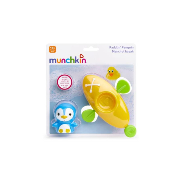 Munchkin игрушка для ванны пингвин в лодке Paddlin’ Penguin™, 18+