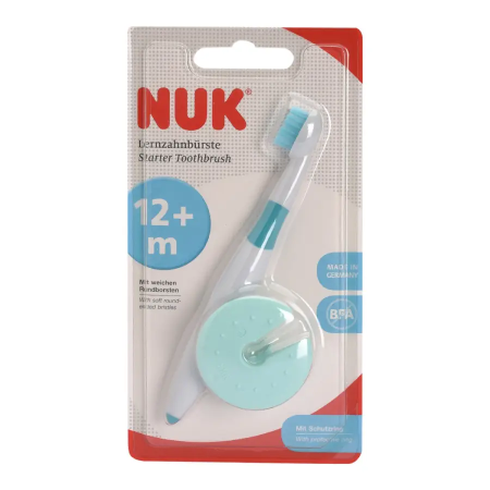 NUK зубная щётка обучающая с защитным кольцом