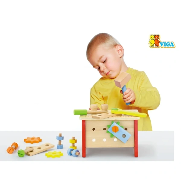 Игровой набор Viga Toys 51621 верстак с инструментами (дерево)