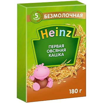 Каша Heinz безмолочная Первая овсянка-пребиотик 180г с 5месяцев (1466)