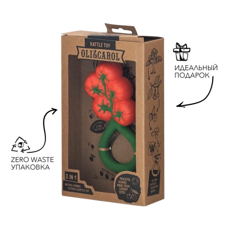 OLI&CAROL TOMATO RATTLE TOY,погремушка