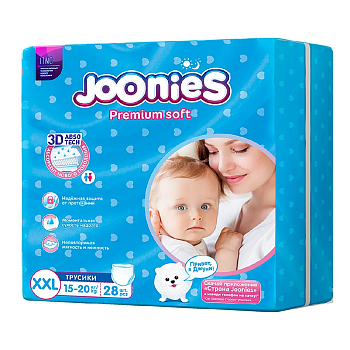 485 Трусики JOONIES Premium Soft XXL 28 (15-20 кг)