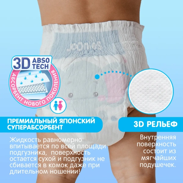 447 Подгузники JOONIES Premium Soft L 42 (9-14 кг)