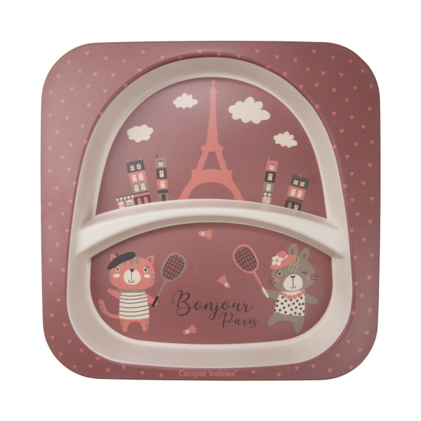 Набор детской столовой посуды 5 предметов BONJOUR PARIS 9/227_red
