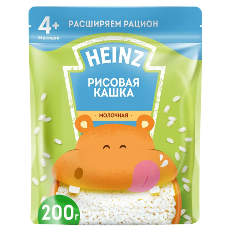 Кашка Heinz рисовая низкоаллергенная 200гр 4+