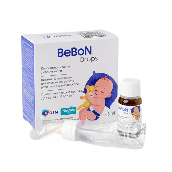 BeBon Drops (пробиотик капли во флаконах) с пипеткой