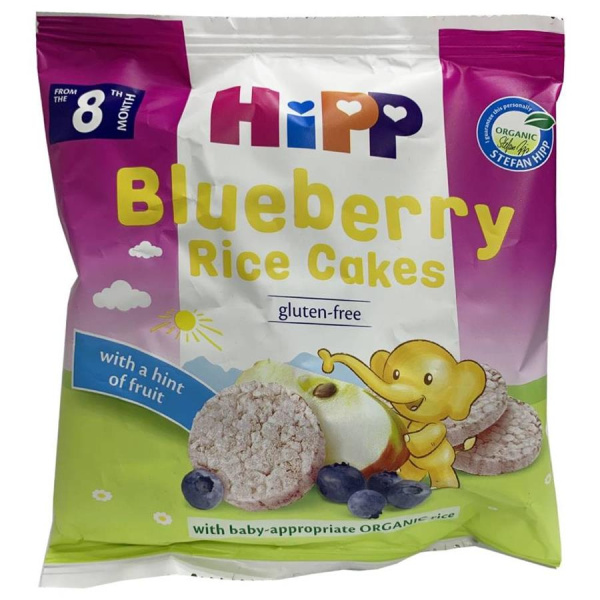 HIPP SNACK Снеки Черника Рис для детей 30 гр