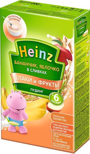 Пудинг Heinz злаки и фрукты "Фруктовое ассорти в сливках", 200гр 6+
