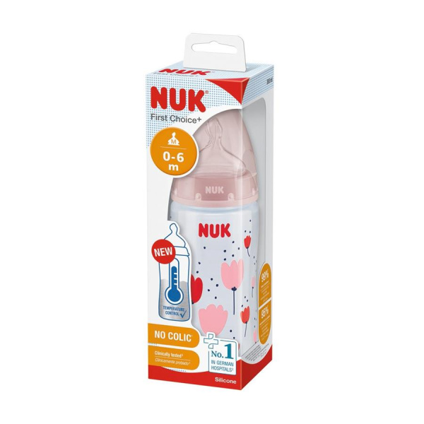 NUK бутылочка First Choice+, 300ml, 0-6 мес