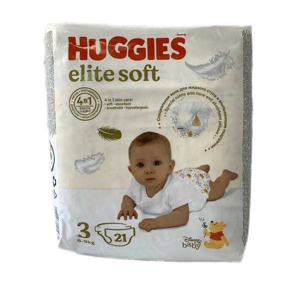 Хаггис/Huggies Подгузники Элит Софт 3 (5-9кг) 21х8
